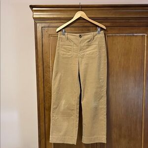 Talbots Wide Leg Tan Corduroy Pants  Size 6